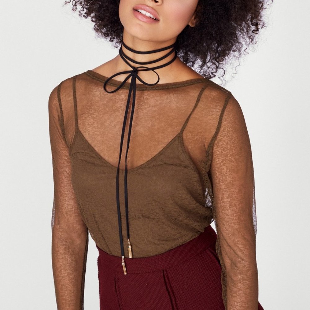BaubleBar LARIAT CHOKER - Black